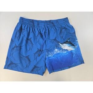 Wave Life Mens Blue Marlin Graphic Print Swim Trunks Board Shorts Size‎ 34